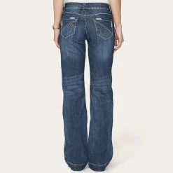 Clearance Stetson 214 City Trouser Jeans With Chevron Back Pocket Blue