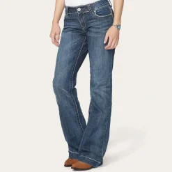 Clearance Stetson 214 City Trouser Jeans With Chevron Back Pocket Blue