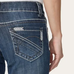 Clearance Stetson 214 City Trouser Jeans With Chevron Back Pocket Blue