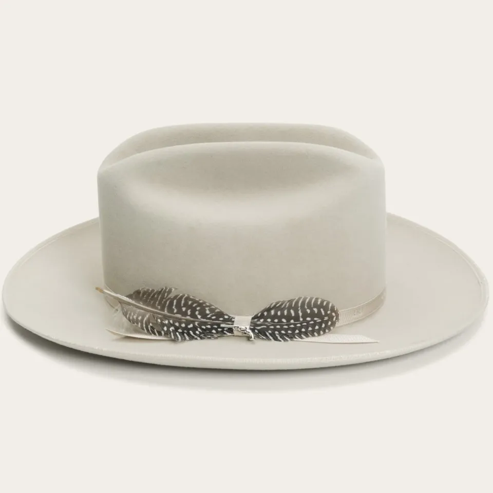 Hot Stetson 1865 Distressed Open Road Royal Deluxe Silverbelly