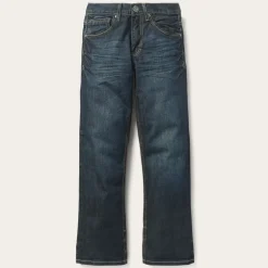 Outlet Stetson 1312 Fit Jeans With a Pieced Back Pocket Blue