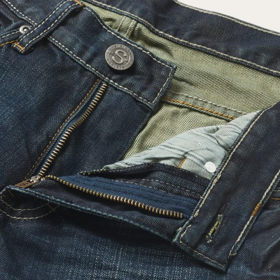 Outlet Stetson 1312 Fit Jeans With a Pieced Back Pocket Blue