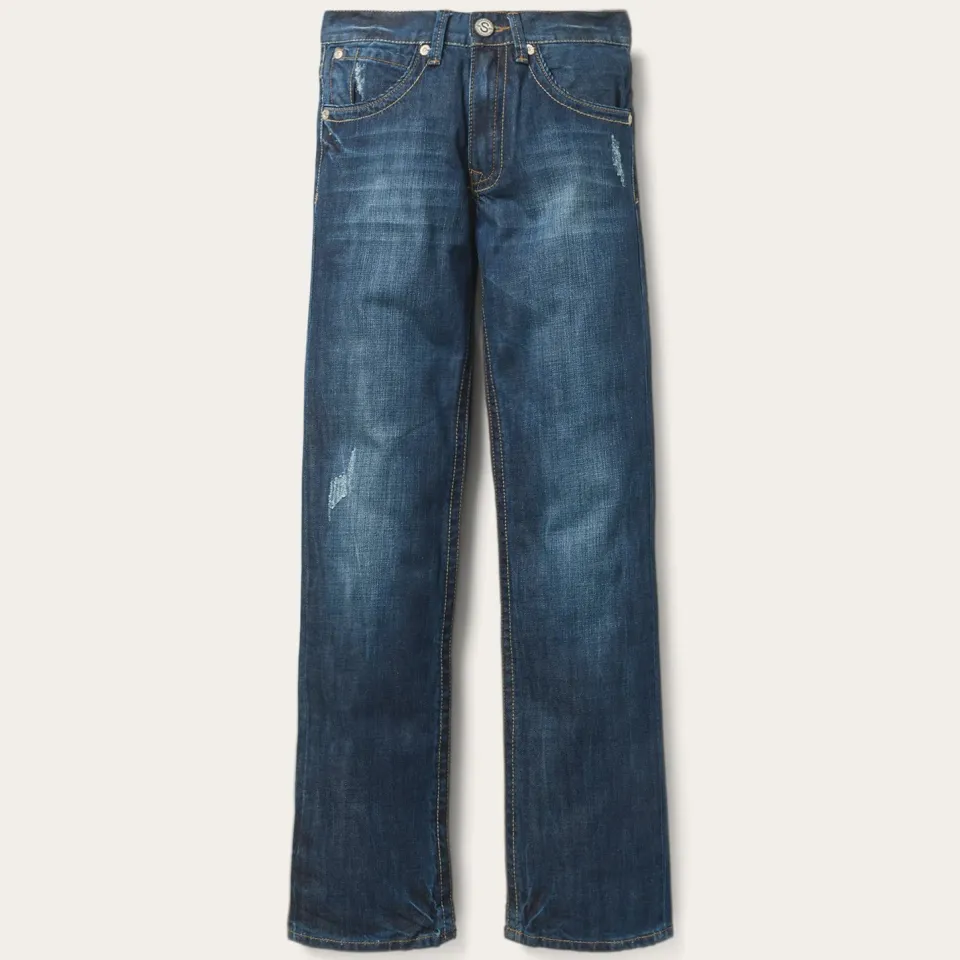 Stetson 1312 Fit Jeans With Back Pocket Detail Blue