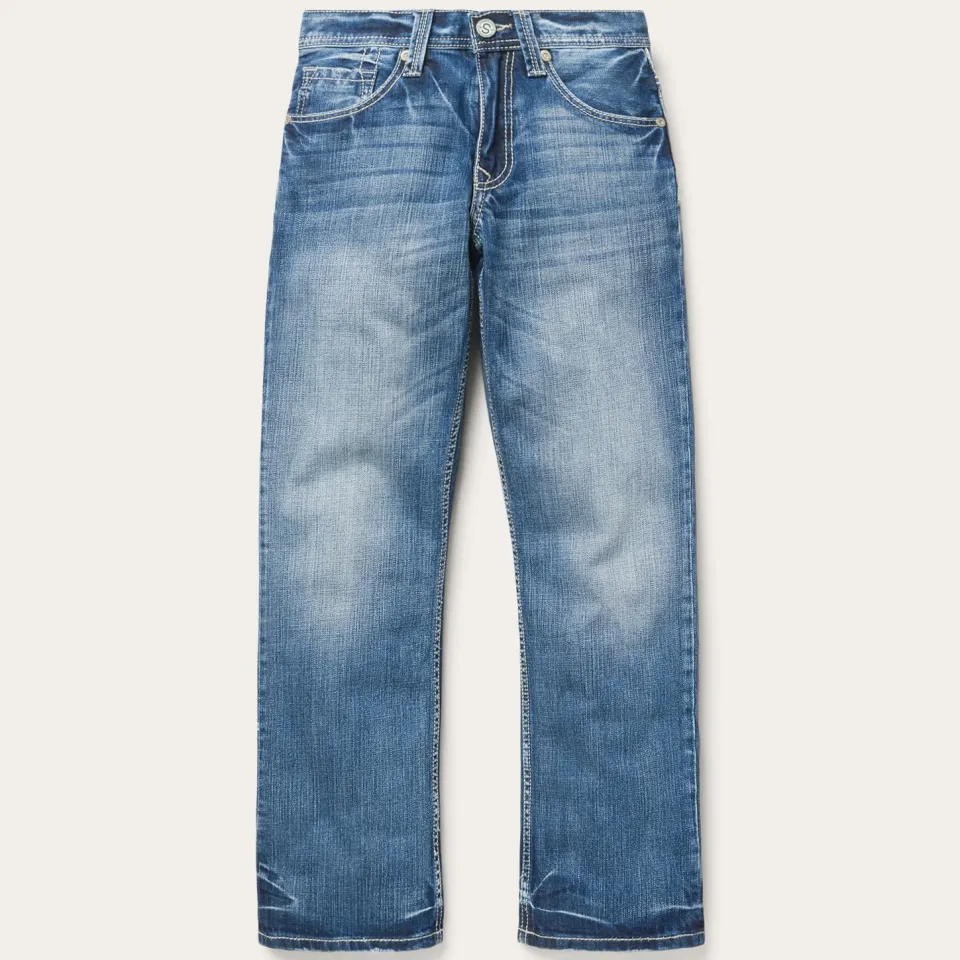 Discount Stetson 1312 Fit Light Wash Jeans Blue