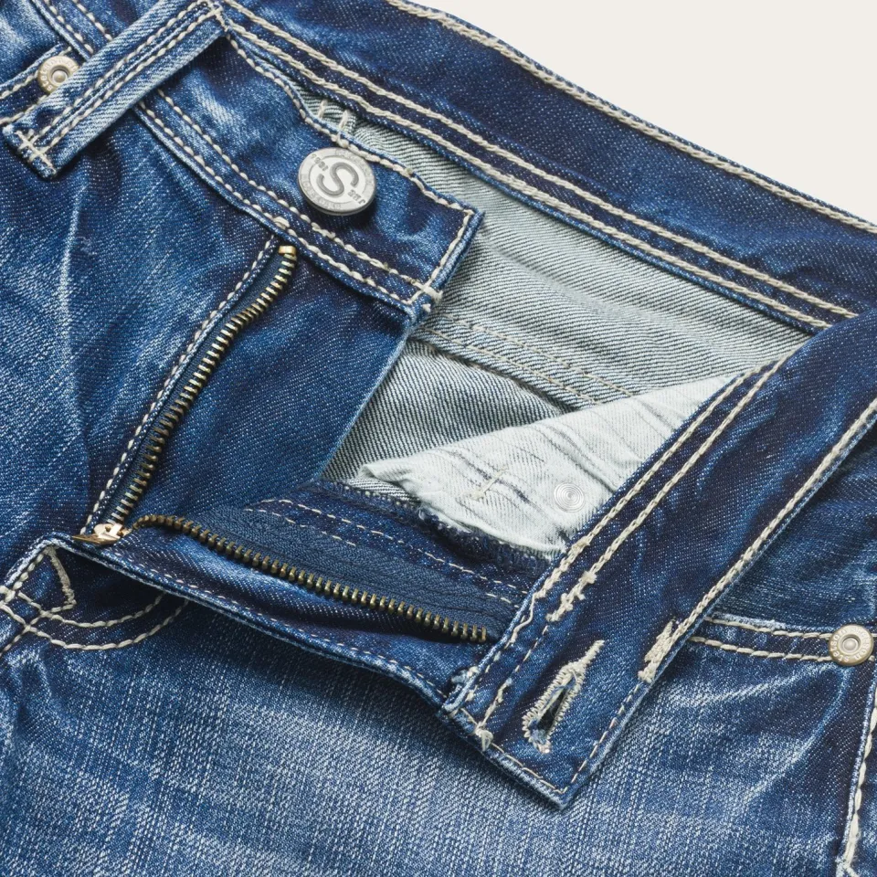 Discount Stetson 1312 Fit Light Wash Jeans Blue