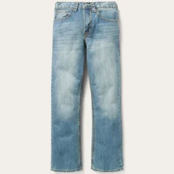 Discount Stetson 1520 Fit Light Wash Jeans With Tacking Blue