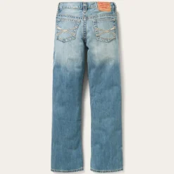 Discount Stetson 1520 Fit Light Wash Jeans With Tacking Blue
