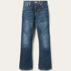 Sale Stetson 1014 Fit Semi-Destructed Wash Jeans Blue