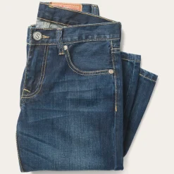 Sale Stetson 1014 Fit Semi-Destructed Wash Jeans Blue