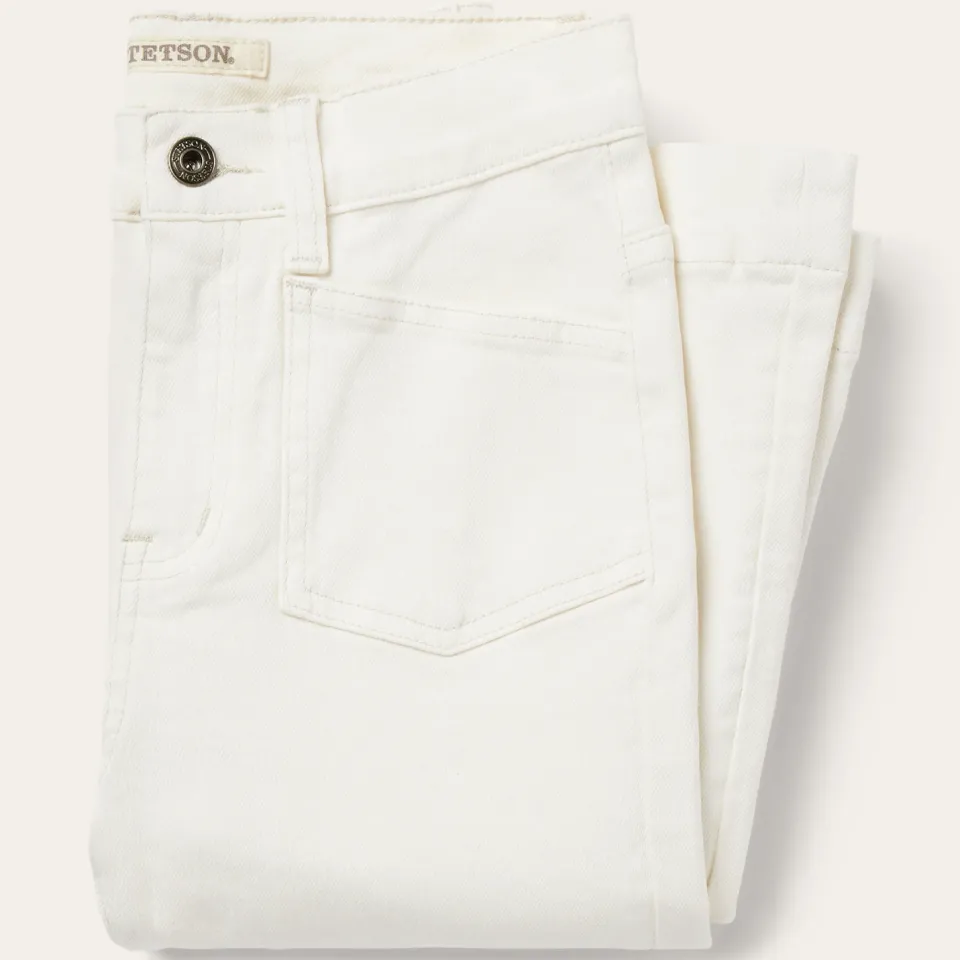 New Stetson 921 High Rise Flare Fit Jean White