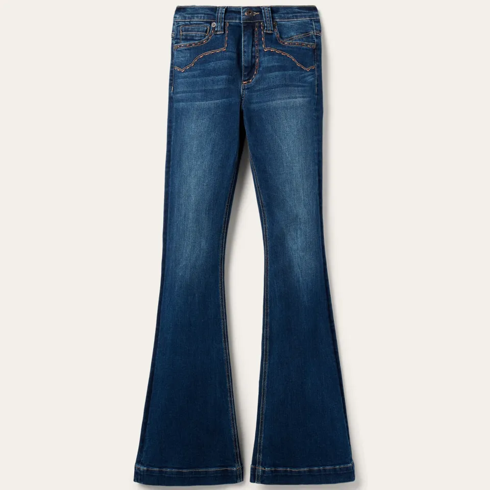 Clearance Stetson 921 High Rise Flare Jeans Blue