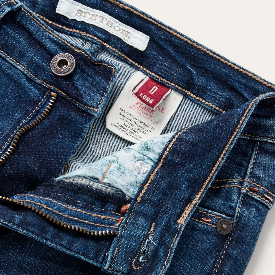 Clearance Stetson 921 High Rise Flare Jeans Blue
