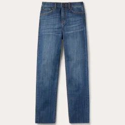 Outlet Stetson 915 High Rise Straight Fit Crop Jeans Blue