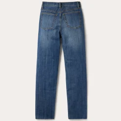 Outlet Stetson 915 High Rise Straight Fit Crop Jeans Blue