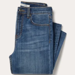 Outlet Stetson 915 High Rise Straight Fit Crop Jeans Blue