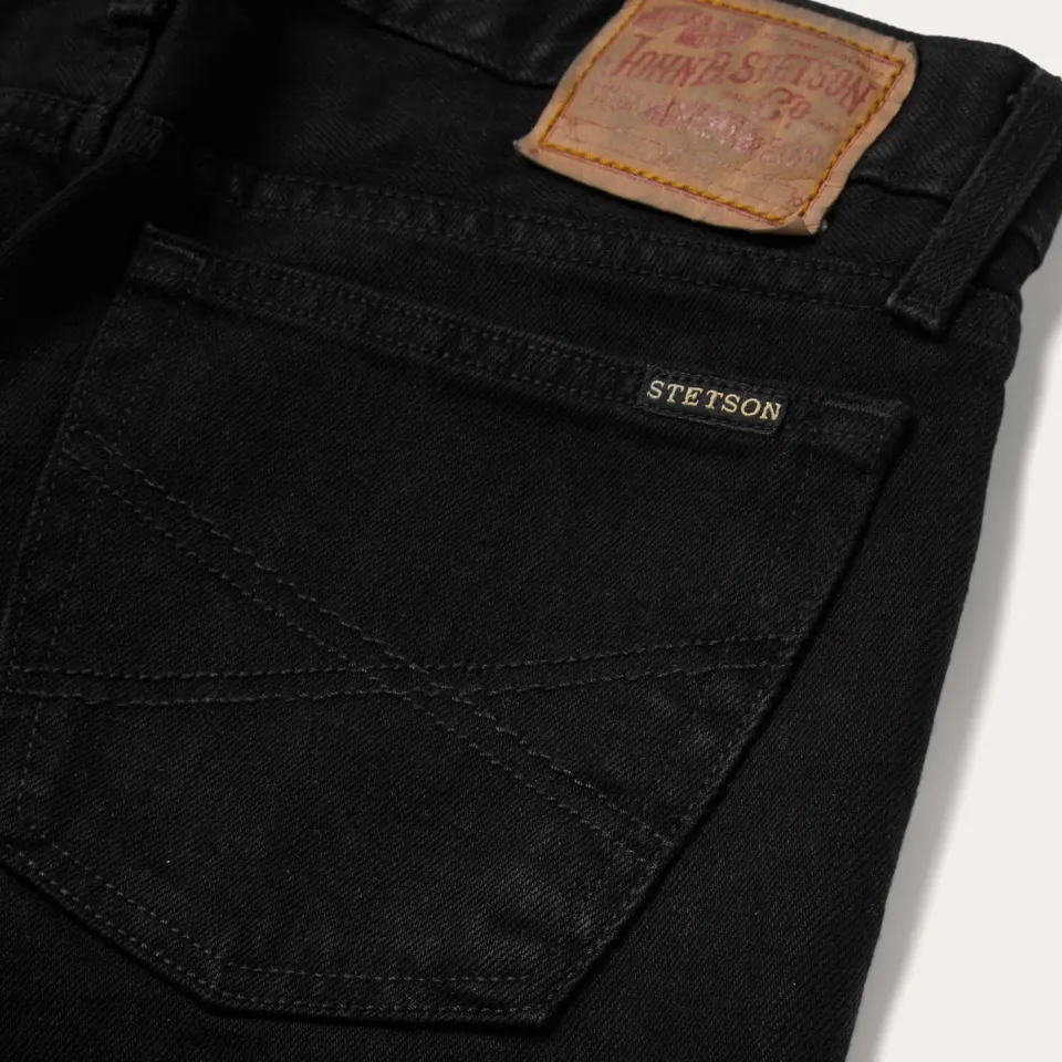 Outlet Stetson 1120 Slim Fit Standard Straight Leg Jean Black
