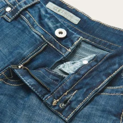 Stetson 214 Trouser Fit Jean With Deco Back Pocket Blue