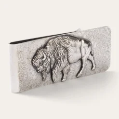 Hot Stetson American Buffalo Money Clip Sterling Silver