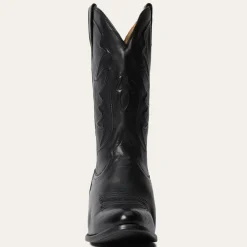 Clearance Stetson Ames Corded  Burnished Leather Boot Black