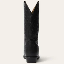 Clearance Stetson Ames Corded  Burnished Leather Boot Black