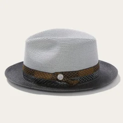 Outlet Stetson Andover Milan Fedora Grey Black