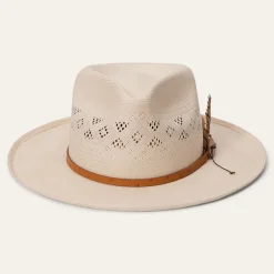 Outlet Stetson Andromeda Vented Straw Fedora Natural