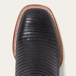 Discount Stetson Arlington Teju Red Matte Cowboy Boot Black