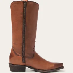 Sale Stetson Austin Burnished Leather Snip Toe Boot Cognac
