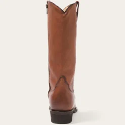Sale Stetson Austin Burnished Leather Snip Toe Boot Cognac