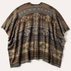 Hot Stetson Aztec Print Sweater Poncho Multi