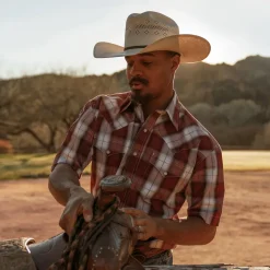 Discount Stetson Baker 10X Straw Cowboy Hat Natural