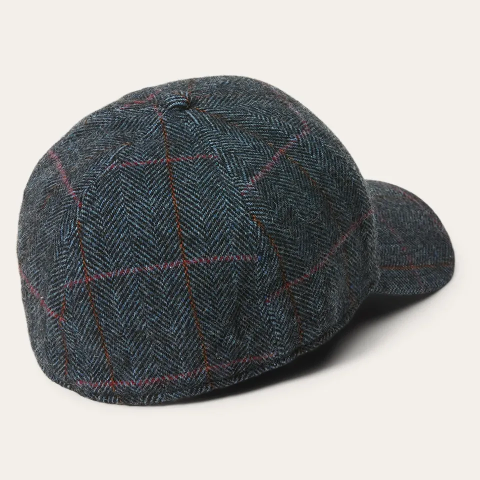 Best Stetson Baseball Cap Wool Blue Herringbone