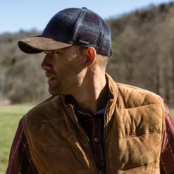 Best Stetson Baseball Cap Wool Blue Check