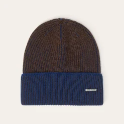 Hot Stetson Beanie Merino Wool Brown/Blue