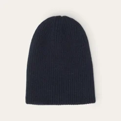 Clearance Stetson Beanie Reversible Merino Wool Navy/Blue