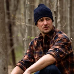 Clearance Stetson Beanie Reversible Merino Wool Navy/Blue