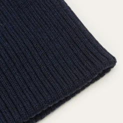 New Stetson Beanie Reversible Merino Wool Navy/Blue