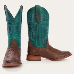 New Stetson Big Horn Tobacco Alligator Cowboy Boot Brown