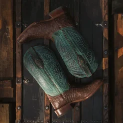 New Stetson Big Horn Tobacco Alligator Cowboy Boot Brown