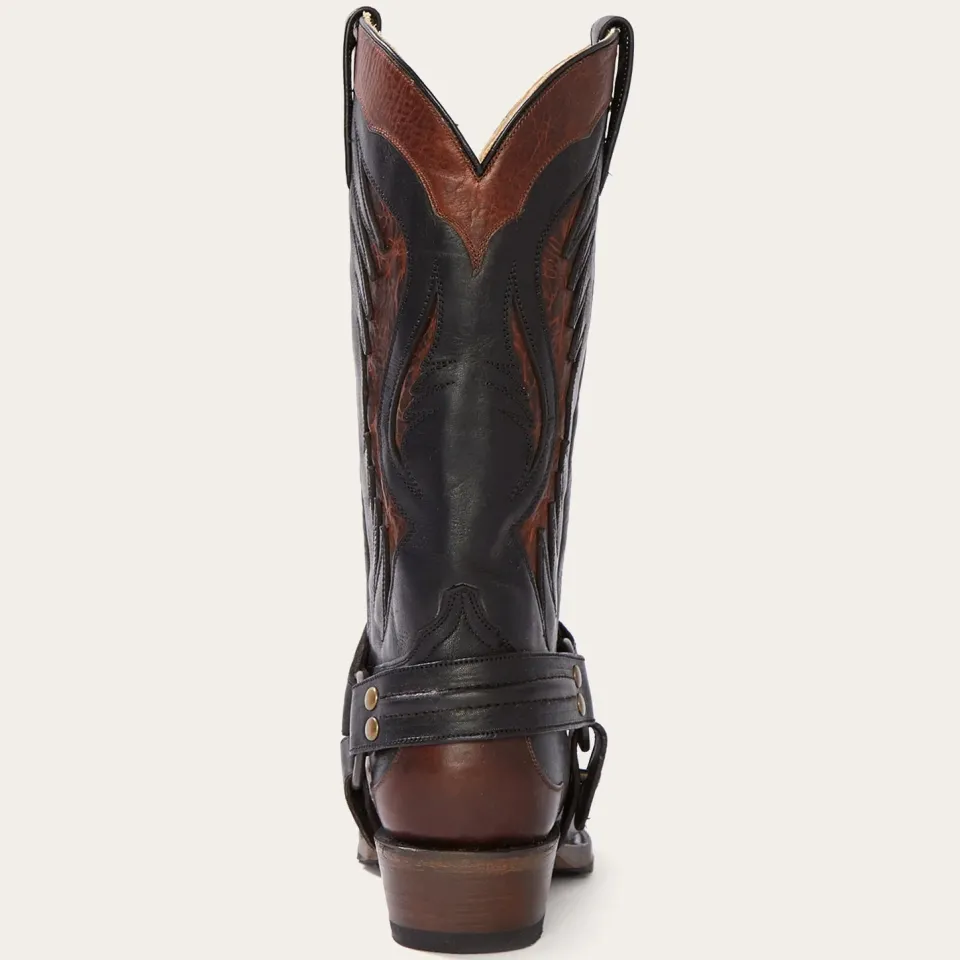 Discount Stetson Biker Outlaw Oiled Leather Cowboy Boot Brown