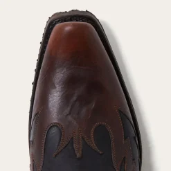Discount Stetson Biker Outlaw Oiled Leather Cowboy Boot Brown