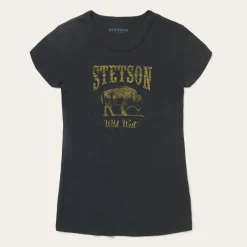 Hot Stetson Bison Graphic Tee Black