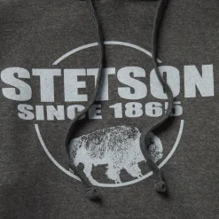 Clearance Stetson Bison Hoodie Grey