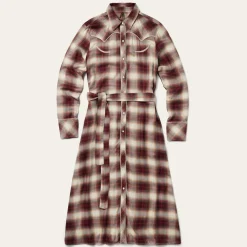 Best Stetson Black Cherry Plaid Shirt Dress Red