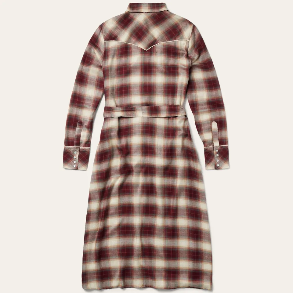Best Stetson Black Cherry Plaid Shirt Dress Red