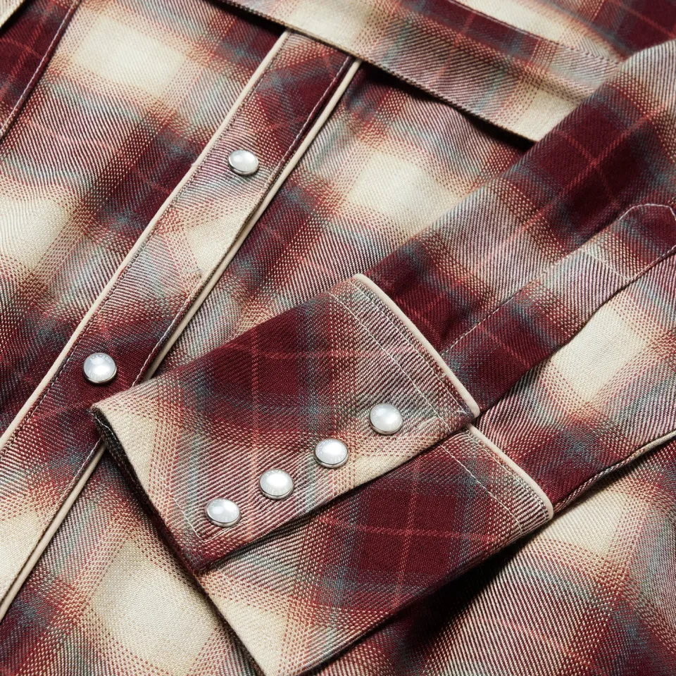Best Stetson Black Cherry Plaid Shirt Dress Red
