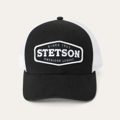 Outlet Stetson Core Patch Trucker Cap Black