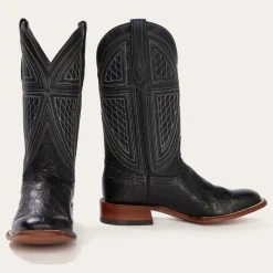 Best Stetson Falls Alligator Cowboy Boot Black