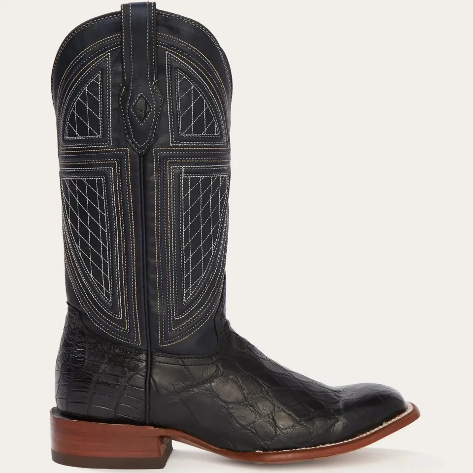 Best Stetson Falls Alligator Cowboy Boot Black
