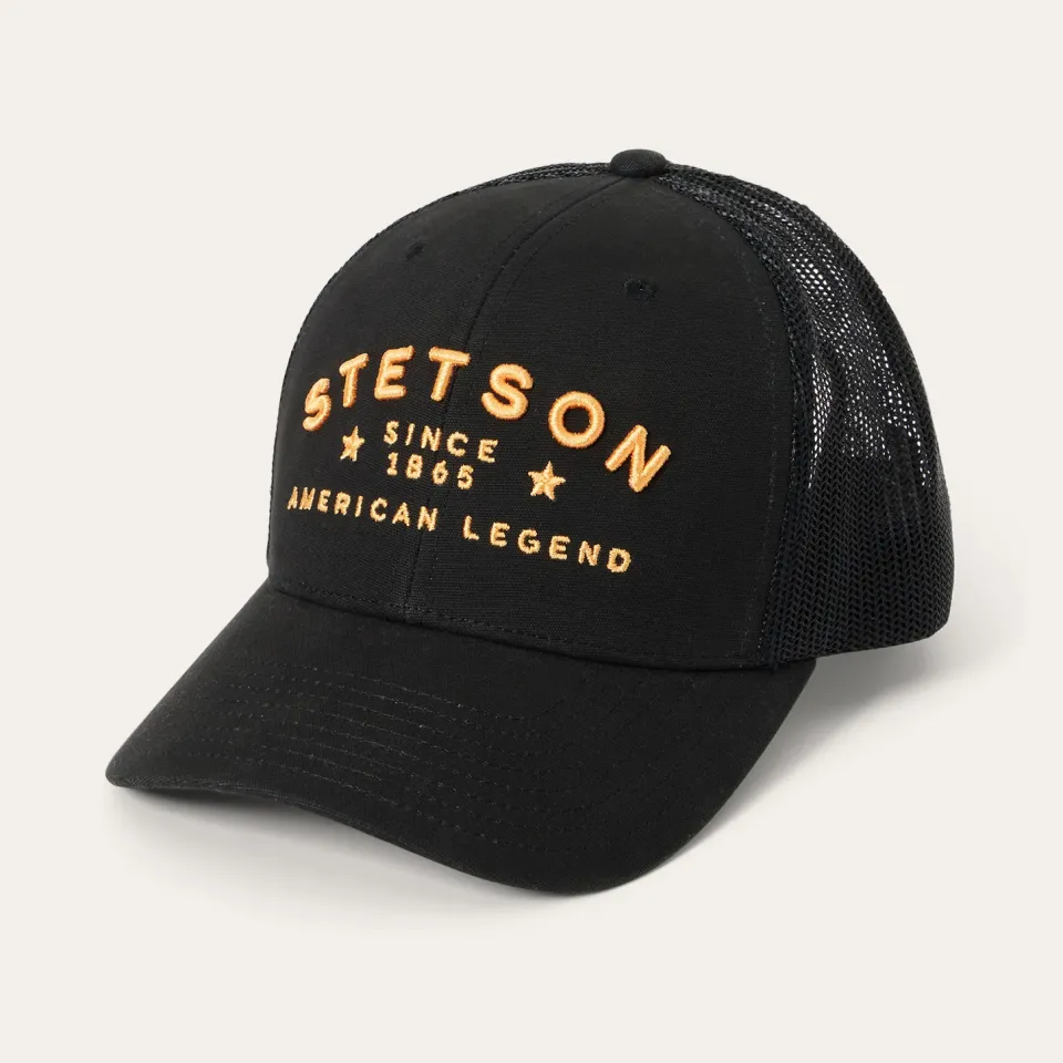 Hot Stetson Western Patch Trucker Cap Black